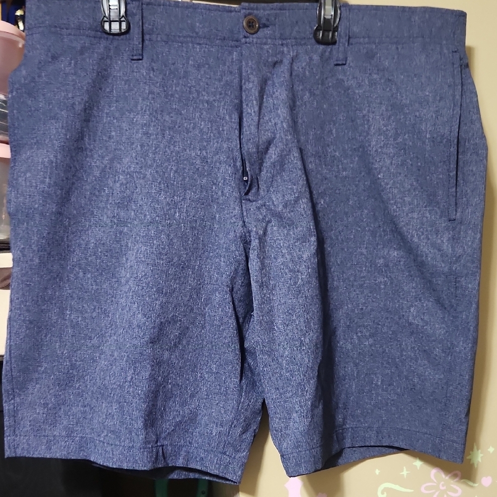 Under Armour Blue Flat Front Shorts Lightweight Design
